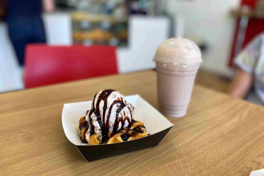 Hot waffle from Meiles