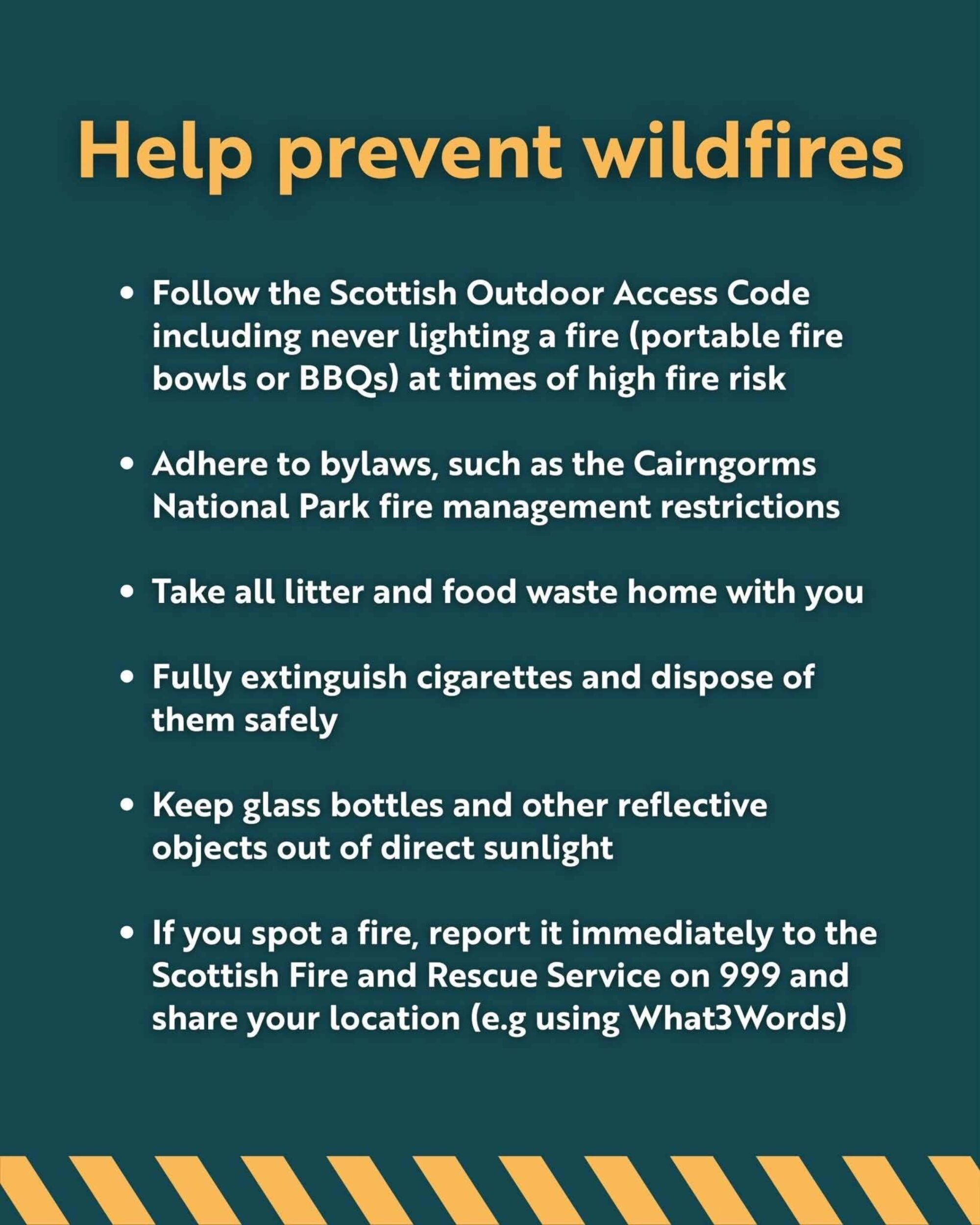 Help prevent wildfires