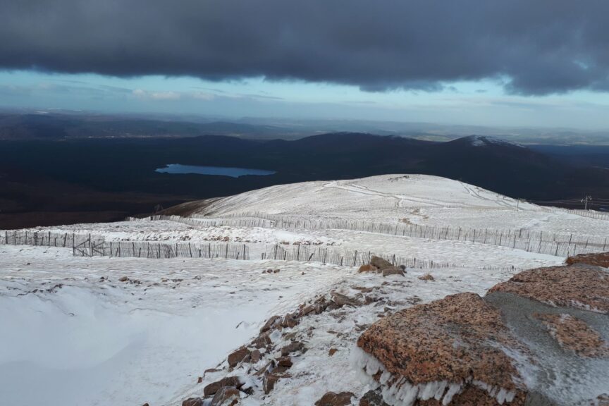 Cairngorm mountain view in the snow